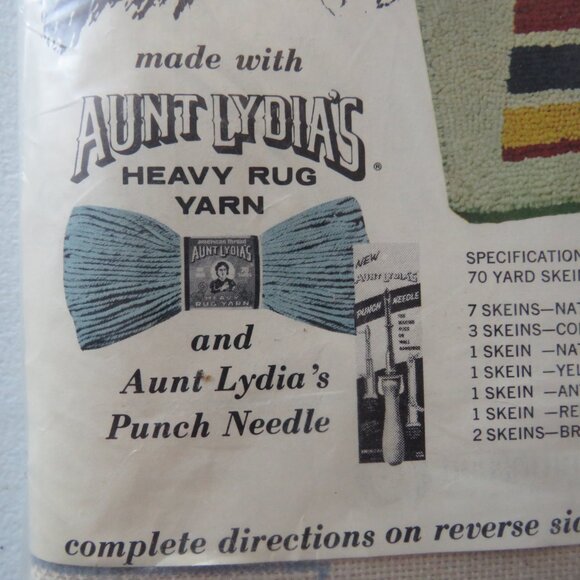 Aunt Lydia’s Lion Punch Needle Rug Wall Hanging 24“ x 36” Kit #606 - Picture 5 of 10